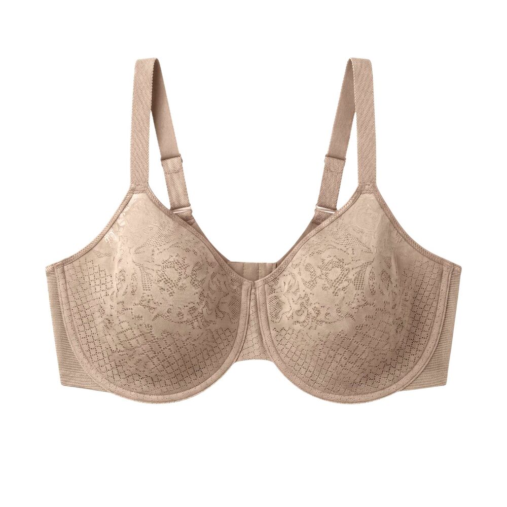 👙 NWT Wacoal Visual Effects Minimizer Bra 36DDD Nude Engineered Lace 857210